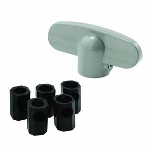 lot 14036 image: Prime-Line H 3885 Universal, Aluminum Tee-Crank Casement Window Handle (2 Pack)