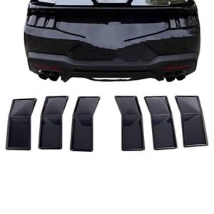 lot 14046 image: Rear Tail Light Lamp Guard Trim 6PCS Compatible with Ford Mustang GT S650 Dark Horse Ecoboost 2024 2025 Rear Lamp Decorative Taillight Lens Cover Smoky Black