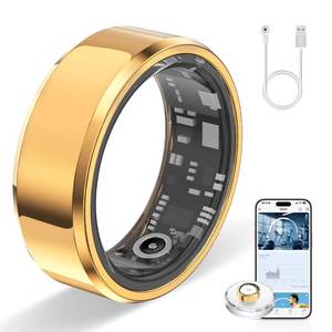 lot 14472 image: HPLSZCN Smart Ring for Women & Men, Smart Rings Health Tracker with Heart Rate, Sleep Monitoring, Long Lasting Battery, IP68 Waterproof Fitness Ring for iOS & Android, No Subscription Fee (Gold, #9)