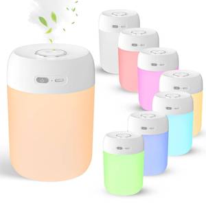lot 14479 image: BAMCOO Portable Small Humidifier, 650ml Colorful Mini Humidifier for Bedroom, Office Desktop, Baby Room, Plants, Cool Mist Humidifiers(White)