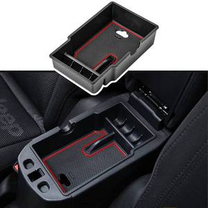 lot 14497 image: EDBETOS Center Console Organizer Tray Compatible with Jeep Renegade Accessories 2015-2019 2020 2021 2022 2023 Armrest Glove Box Secondary Storage (Red Line)