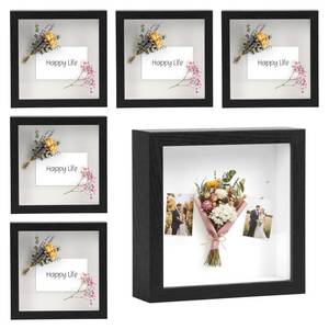 lot 19784 image: 6 Pack Shadow Box Frame 8x8 - 1.2 Deep Shadow Boxes 3D Picture Frame (6 PcsBlack)
