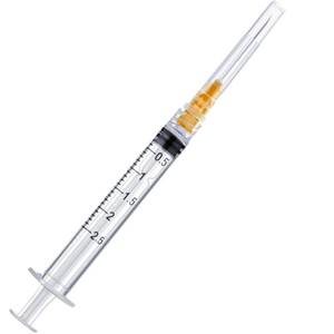 lot 19806 image: 100 Pack Disposable 2.5mlcc Lab Syringes with 25Ga 1 Inch Needle Luer Lock, Individually Sealed Packed