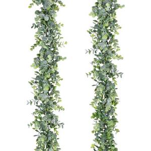 lot 19822 image: Lvydec 2 Pack Artificial Eucalyptus Garland, Fake Eucalyptus Greenery Garland Wedding Backdrop Arch Wall Decor, 5.5 FeetStrand Fake Hanging Plant for Table Festival Party Decoration