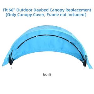 lot 19826 image: 66-75 Outdoor Daybed Replacement Canopy, Outdoor Patio Wicker Daybed Canopy, Top Cover Compatible with Patio Round,Enhanced Polyester Fabric with Superior Color Fastness (Navy Blue)