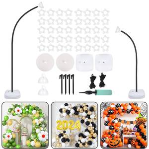 lot 19838 image: AerWo Balloon Arch Kit 9.35FT & 6FT, Free Bending Half Balloon Arch Stand with Base, Floor Balloon Arch Frame Backdrop for Wedding Birthday Party Baby Shower Yard Lawn Home Christmas Decorations