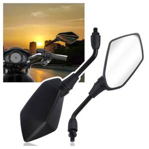lot 19849 image: 2PCS Motorcycle Mirrors with 8mm&10mm Bolt,HD Motorcycle Mirrors for Handlebars,360-degree Adjustable Motorcycle Wide Angle Rear View Mirror Car Accessories for Scooter,ATV,Dirt Bike(Black)
