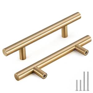 lot 19854 image: Goldenwarm 25 Pack 3 inch(76mm) Champagne Bronze Cabinet Pulls Gold Cabinet Handles Champagne Drawer Handles Brushed Bronze Drawer Pulls Kitchen Bathroom Bedroom Furniture Hardware