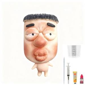 lot 20311 image: Pimple Popper Toy Set, Ultra Soft Cute Face Pimple Popping Fidget Toy, Refillable Pimple Toy with Sensory Cream, Silicone Squishy Squeeze Toy for Stress Relief & Anxiety Relief(SquishFace)