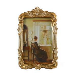 lot 20322 image: Kangce Vintage Picure Frames 4x6 Antique Victorian Gold Bronze Picture Frames for Tabletop and Wall Mount Ornate Retro Home Decor Gallery Wall Art (4x6 inch)