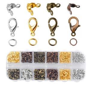 lot 20330 image: Olylkx 720pcs Lobster Claw Clasps, Bead Tips Knot Covers, Open Jump Ring Connectors, Jewelry Making Accessories Set (12 Styles)