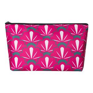 lot 20340 image: TIASUSAN American Mahjong Empty Bag - Red Printed Mahjong Tile Bag (13x7 Inches,Only Case)