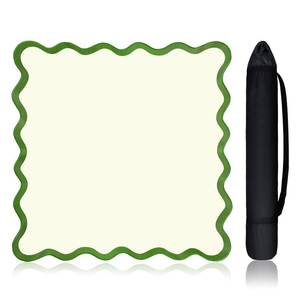 lot 20351 image: VioraWhite 21 Mini Majiong Mat for Travel Set Cute Scalloped Small Anti Slip Noise Reduction Mahjong Accessories Gifts Domino & Tile Game Table Mat(Green)