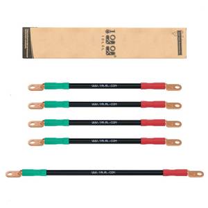 lot 20395 image: 10L0L Golf Cart Battery Cables 4 Gauge for 36v & 48v EZGO TXT 1994-UP, ACDC Wire Golf Cart Battery Pure Copper Wiring Kit with Heavy Duty Wire Lugs-Red & Green