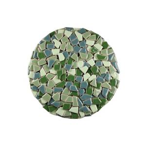 lot 20448 image: Verz Tile Ceramic Mosaic Tiles for Crafts & Art Projects 200 Grams Vibrant Colors Pieces Fit Together Like a Puzzle Endless Creative Ideas for Mosaic Art DIY Hobbies Small Sizes (Green Mix)