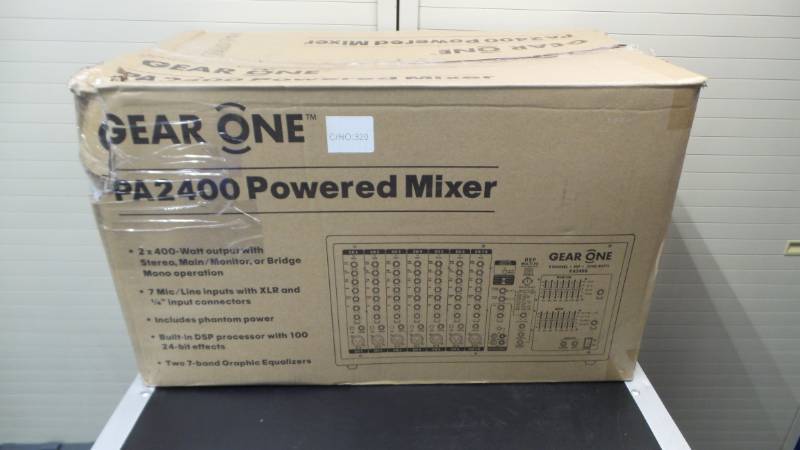 lot 1024 image: Gear One PA2400 8 Channel Powered Mixer