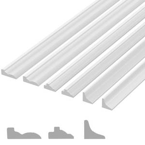 lot 2001 image: 36 Pcs Miniature Dollhouse Trim, Dollhouse Accessories 3 Styles on 1 12 Scale 8.86 Long Plastic Dollhouse Trims Finishing Corner