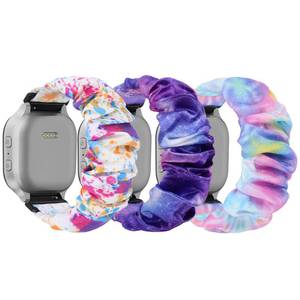 lot 2024 image: sylacor Scrunchie Bands Compatible with Gizmo Watch 3 2 1 Gabb Watch 3 2 1 SyncUP Bark Cosmo JrTrack Kids Watch, Solo Loop 20mm Cute Stretchy Watch Band for Kids Boys Girls (3Pack, PaintingPinkBluePurplePink)