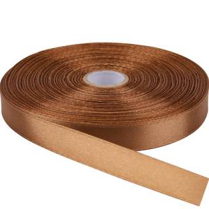lot 2028 image: NISDOCF Single-Faced Sash Brown Ribbon - 12 Inch x 50 Yards Bulk Roll - Decorative Gift Wrapping, Crafting, Hair Bows, Wedding Party Decorations