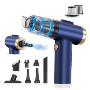 lot 2030 image: Handheld Car Vacuum Cleaner, 2-in-1 Portable Mini Car Vacuum Cleaner,21000Pa High Power & Air Duster, Handheld Vacuum Cordless with LED Light and Multi-Nozzles for Car,Home,Office,Pet(Blue)