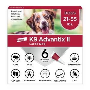 lot 2031 image: K9 Advantix II Large Dog Vet-Recommended Flea, Tick & Mosquito Treatment & Prevention  Dogs 21 - 55 lbs.  6-Mo Supply