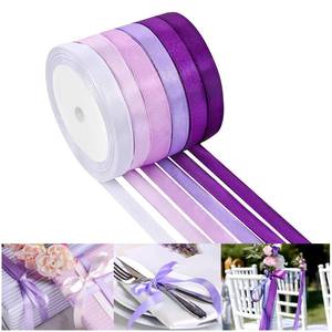 lot 2411 image: NACHLYNN 150 Yards Purple Satin Ribbon 38 inch Wide Polyester Fabric Ribbon Use for Gift Wrap Wedding Bridal Baby Shower Bows Decor Flower Bouquet Crafts