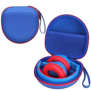 lot 2445 image: Kids Headphones Case Compatible with iClever BTH12  HS19  BTH26  JoySpark-T5  Candy Bila BH03  EarFunIMYBMIDOLA MD-B01  noot Products Foldable Kids Headphones, BlueRed Edge (Case Only)