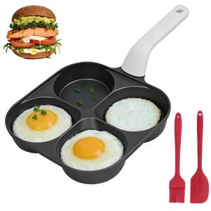 lot 2463 image: Nkove 4-Cup Titanium Nonstick Egg Pan Omelette Pan��Versatile Breakfast Skillet for Eggs, Pancakes, Plett, Crepes, Suitable for Gas Stove & Induction Cookware