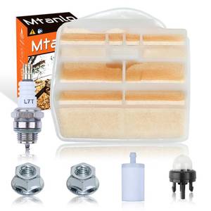 lot 2478 image: Mtanlo Air Filter Tune Up Kit for 445 450 Rancher 445E II for Husqvarna Chainsaw 531309681, Air Filter, Fuel Filter, Spark Plug, Primer Bulb, Bar Nut.