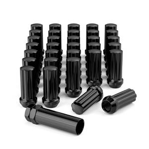 lot 2487 image: 916-18 Wheel Lug Nuts, 32pcs 916x18 Lug Nut 2 inch Long Spline Drive Cone Seat with 1 Socket Key for 1994-2011 Ram 2500 3500 8 Lug Aftermarket Wheels