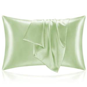 lot 4455 image: BEDELITE Satin Pillowcase for Hair and Skin, Super Soft and Cooling Similar to Silk Pillow Cases 2 Pack with Envelope Closure, Gift for Women Men(20x30 Queen Size, Gleam)