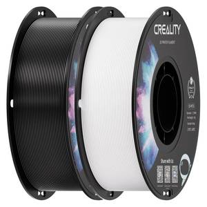 lot 4456 image: Creality 2 kg Black & White PETG 1.75mm Filament, 3D Printer Filament Bundle, Excellent Toughness High Precision, Odorless Non-Toxic Moistureproof, Glossy, Accuracy - 0.02mm