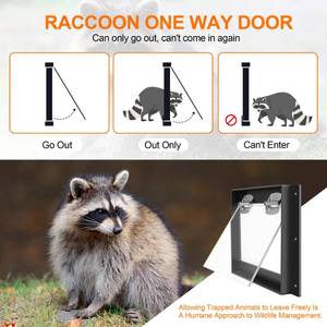 lot 4474 image: GROWLING Raccoon One Way Door �� Large Size, Humane, Contactless Animal Excluder Trap �� Raccoon One Way Eviction Door, Easy to Install & Weather-Resistant, Ideal for Squirrels, Skunks, Possums