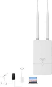 lot 4490 image: Outdoor Starlink WiFi Extender for Starlink Gen 3 Router, Starlink SignalWiFi Repeater, IP65 Waterproof, Up to 56 Devices for FarmYardRVCampsite, 2.4G 574Mbps  5.8G 1224Mbps (Grey)