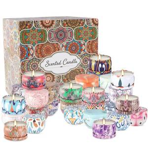 lot 5888 image: YOROXRG 36 Pack Multicolored Scented Candles Gifts Soy Wax Travel Tin Jar Candles for Home 2.5 OZ for Mom,Christmas, Home Scented Decoration Birthday, Thanksgiving, Mothers Day(Color Brown)
