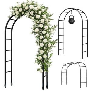 lot 5899 image: Thickened Tube Garden Arch,7.3ft Heavy-Duty Metal with 16mm Steel Tubes & 0.5mm Thickened Wall, Durable Outdoor Trellis for Climbing Plants,Roses,Garden Party,Ceremony & Decorations (Black)