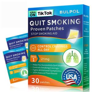lot 6365 image: BULPOL Nicotine Patches Step 1 (30 Count), 21mg Stop Smoking Aids Patches, Helping Quit Patch, Easy Effective Anti-Stickers, Quit Smoking Aids that Work with 2 Weeks