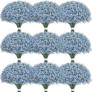 lot 6371 image: Yastouay Babys Breath Artificial Flowers, 30 Pcs Blue Baby Breath Flowers Artificial Bulk, Real Touch Fake Babys Breath Gypsophila for Wedding Party Bouquet Floral Arrangement Home Decor