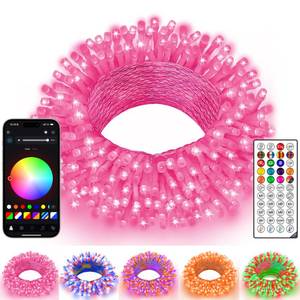 lot 6380 image: Ollny Smart Color Changing String Lights, 66FT 200 LEDs APP Control RGB Christmas Tree Lights with Remote, Programmable DIY Musical Waterproof Decor Light with Timer for House Indoor Outdoor