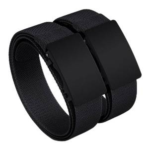 lot 6428 image: COAGOU 2-Pack 1.5 Stretch Elastic Ratchet Belt for Men, Black Tactical Belt, Stretchy Stretchable Adjustable Click Belt, Trim to Fit