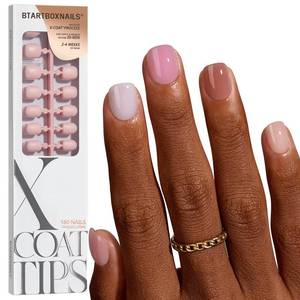 lot 6443 image: BTArtboxnails XCOATTIPS Bare 5-Shades Nude Press on Nails - 4-Week Wear XXS Short Squoval Press on Nails, Easy Apply, Soak Off, Salon Quality Value at Home, 16 Sizes - 160 Fake Nails