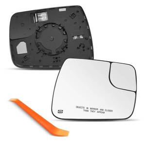 lot 6444 image: 68402036AA Compatible with 2019 2020 2021 Dodge Ram 1500 2500 Passenger Side Mirror, Right Side Mirrors Replacement Glass with Backing Plate, Power Heated