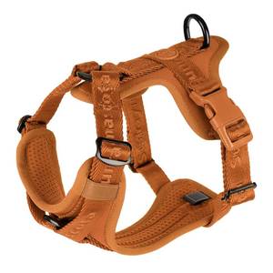 lot 6455 image: Sunraymascota No Pull Dog Harness with Lycra, Three-Point Force Dispersion & 3D Padding, Adjustable Breathable Mesh for Small Medium Large Dogs(Carmel Brown,S)