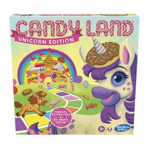 lot 8326 image: Hasbro Gaming Candy Land Unicorn Edition Preschool Board Game  Back to School Gifts for Kids  Classroom Toys  Ages 3 (Amazon Exclusive)