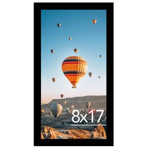 lot 8330 image: JCJMY 8x17 Black Picture Frame for Poster Photo, Horizontal & Vertical Formats, Wall Hanging, 8 x 17 Wall Gallery Poster Photo Frame