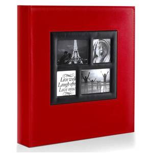lot 9676 image: Ywlake Photo Album 4x6 1000 Pockets Photos, Extra Large Capacity Family Wedding Picture Albums Holds 1000 Horizontal and Vertical Photos Red