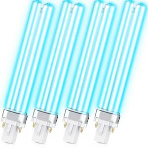 lot 10008 image: Kittmip UV UV-C Light Bulbs 9W G23 Base Replacement Bulb for Outdoor Pond Clarifier Lamp Compatible with UVE9 CF400 CF500 UVCP-9 JUP-01 303B 304B R18 R18D R2000 (4, G23 Base)