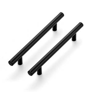lot 10029 image: Ravinte 3 Pack 7.38 Cabinet Pulls Matte Black Stainless Steel Kitchen Cupboard Handles Cabinet Handles 7.38 Length, 5 Hole Center