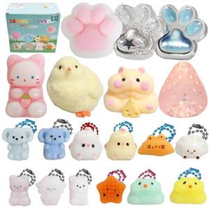 lot 10036 image: 19pcs Taba Squishy Pack,Fidget Toys Kit,Include Squishies Party Favors for Kids 4-8 8-12 Treasure Box Toys for Classroom Birthday Xmas Gifts for Girls Boys Goodie Bag Stocking Stuffers for Teens
