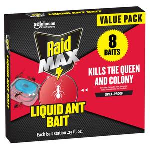 lot 10052 image: Raid MAX Liquid Ant Bait - Ant Traps Indoor and Outdoor Use �� Insect Repellent & Pest Control That Kills Ants Where They Breed - 8 Count